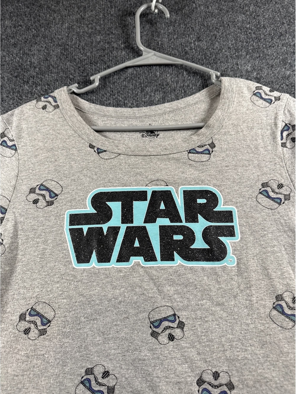 Disney Star Wars Stormtrooper Graphic T-Shirt Womens 3XL Gray All Over Print